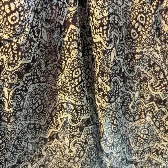 Lucky Brand Sleeveless Red Black Floral Abstract Aztec Flowy Blouse Size 3X - Picture 5 of 8